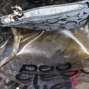 Coach Clear Tote with Signature Wristlet - Black